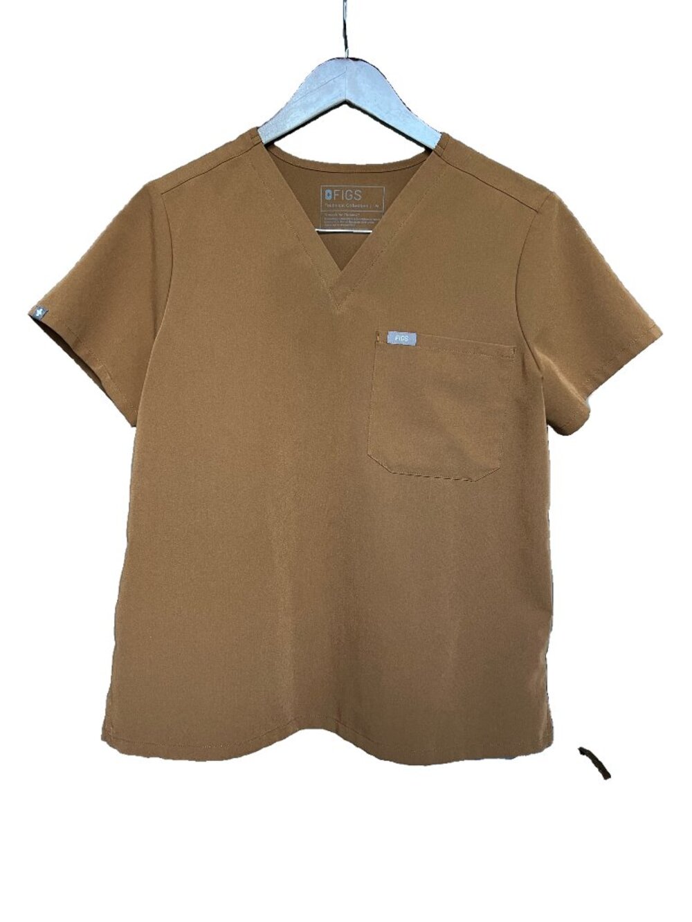 FIGS Catarina Petite One Pocket Scrub Top Earth Medium